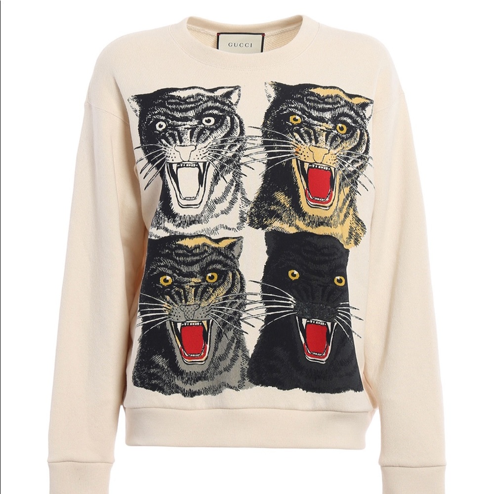Gucci Tiger Print Sweatshirt Rare SM